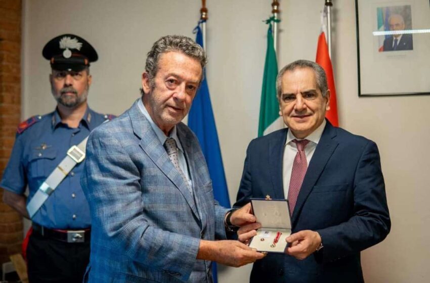  El empresario Felipe Cogorno recibió la insignia UFFICIALE del Presidente de Italia Sergio Mattarella