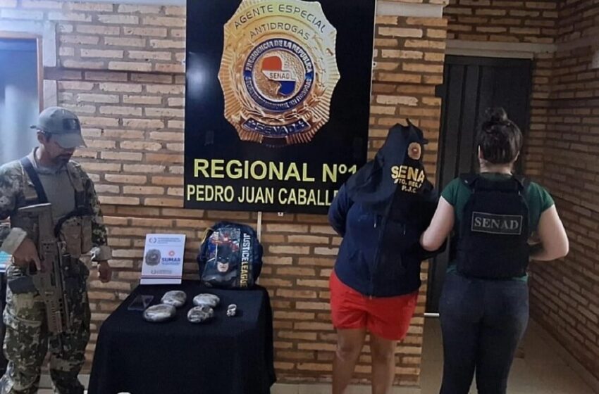  Detienen a una mujer con tres kilos de cera de marihuana en Pedro Juan Caballero