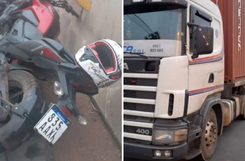  Joven motociclista muere tras caer y ser arrollado por un camión en Fernando de la Mora