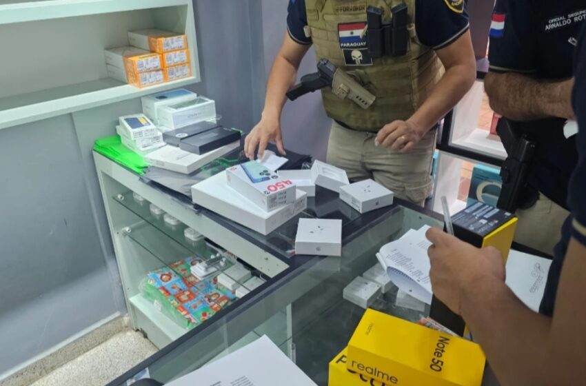  Celulares robados en Coronel Oviedo son encontrados en un local de Pedro Juan Caballero