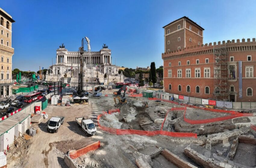  Hallan viviendas romanas y hornos de cal medievales en las obras del metro de Roma