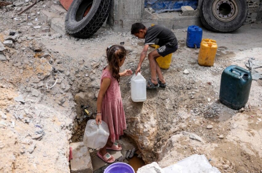  La sed se suma al hambre y agrava todavía más la vida de los gazatíes 