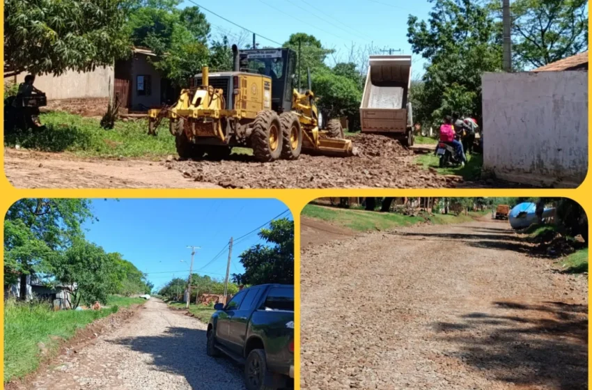  Mejoramiento vial en Romero Cue: Gobernación y MOPC trabajan en ripiado y compactación