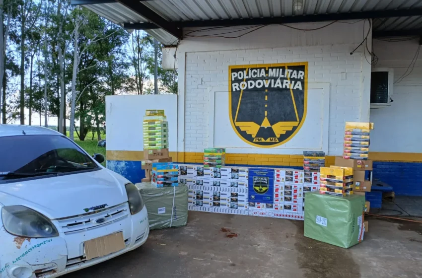  Golpe al contrabando en la MS-164: Incautan mercancía valuada en 76 mil reales tras persecución