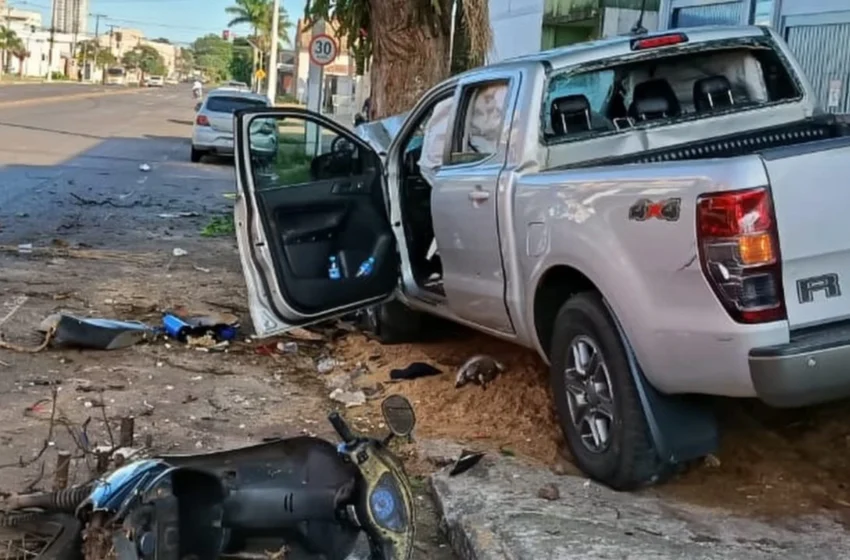  Motociclista paraguayo fallece en violento accidente en el centro de Ponta Porã