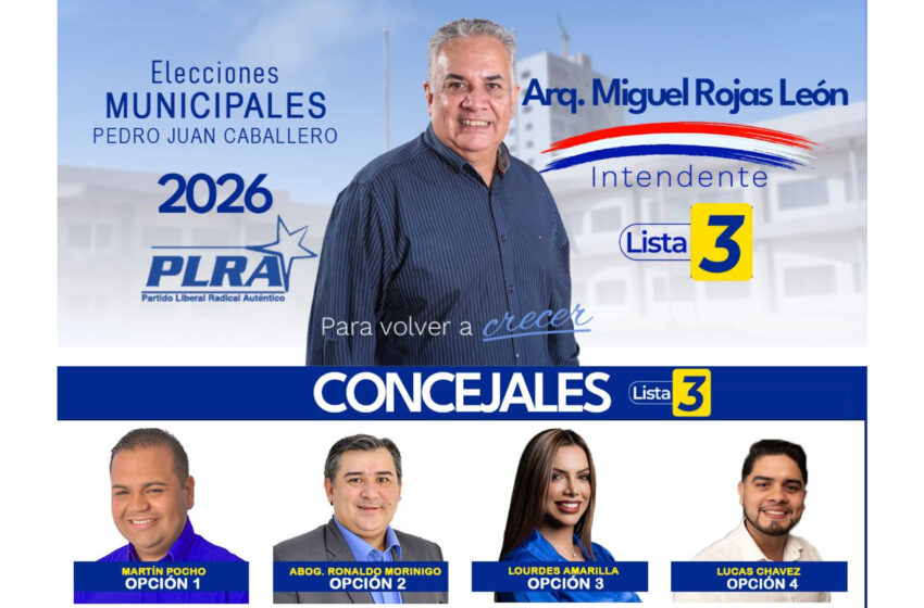 Nuevo Liberalismo Lista 3 presenta candidatos para las municipales en Pedro Juan Caballero